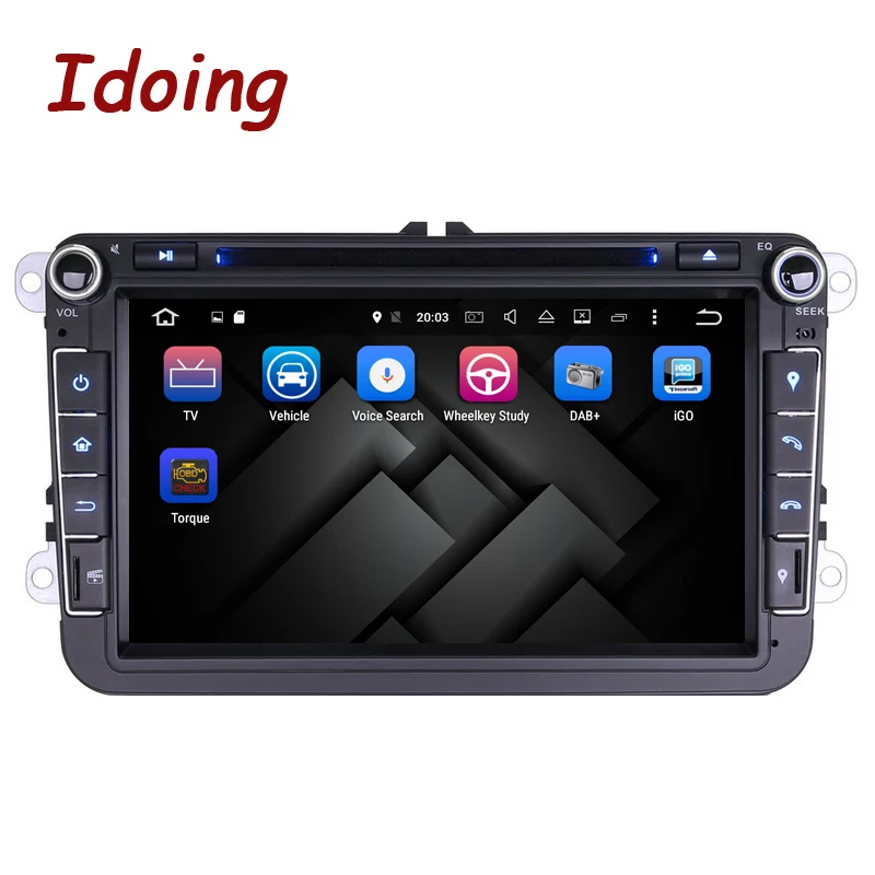 Cheap Idoing 2G RAM Android6.0 Car Multimedia Player For VW/Skoda/Seat Touch Screen 1024*600 2Din Steering-Wheel Built-in 3G Dangle 1