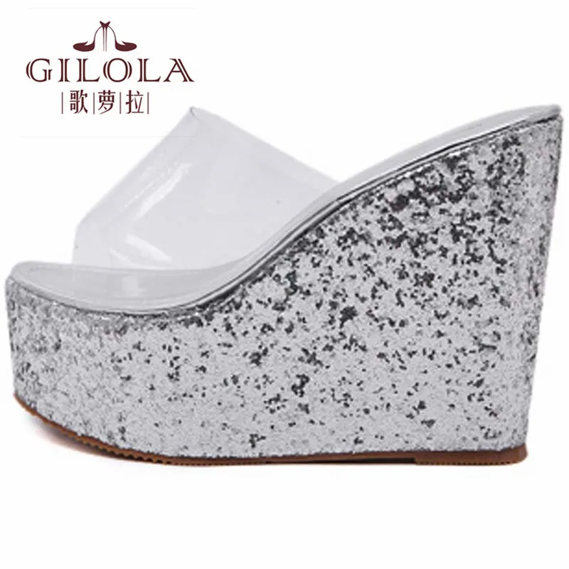 

New Platform Lady Slippers Wedge High Heels Women Sandals Spring Summer Wedge Women's Shoes Woman #Y0217444Q