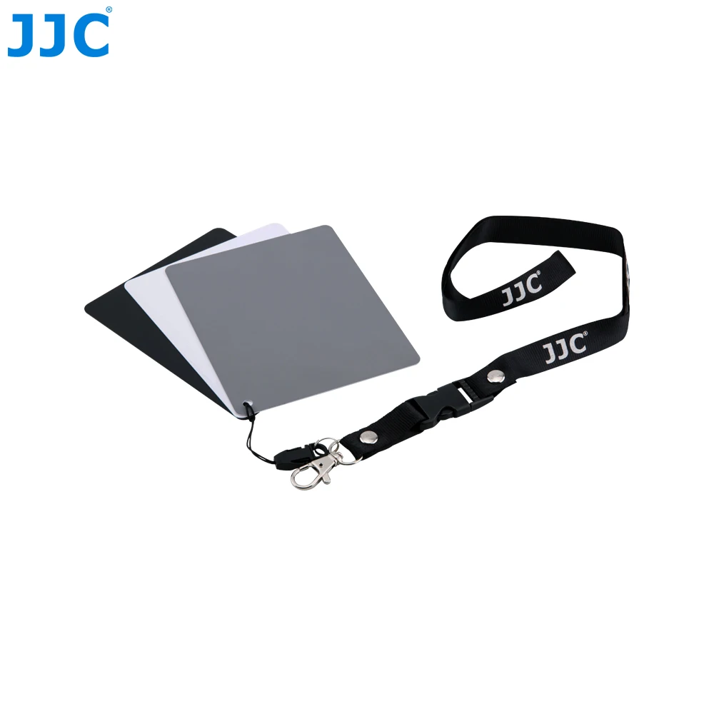 

JJC 3-in-1 Digital Grey Card DSLR SLR Camera Black Grey White Balance Accurate Color Balancing Tool With Neck Strap