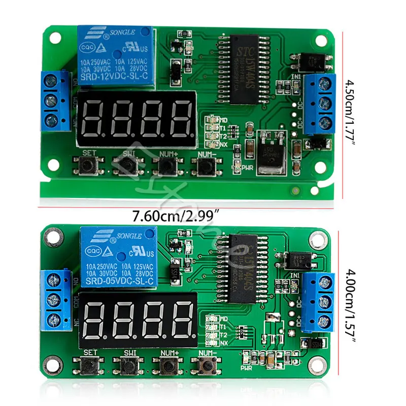 DC 12V Многофункциональный самоблокирующийся релейный таймер цикла PLC модуль переключатель времени задержки