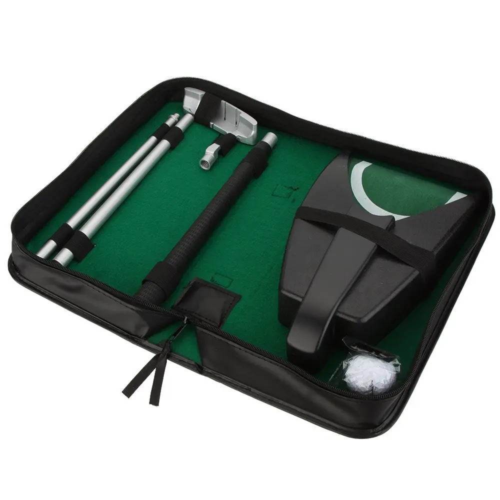 

SEWS Indoor Golf Aluminium Alloy Putter Golf Ball Kick Back Automatic Return Putting Cup Device Practice Training Gift Set