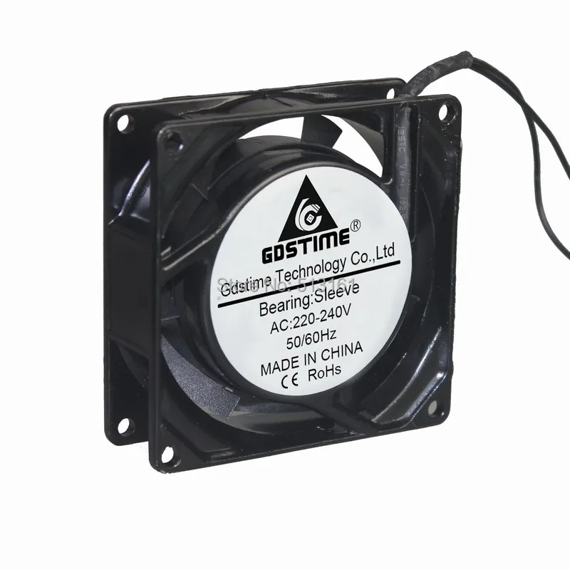

25pcs/lot 8cm AC 220v 240v 0.1a 2 wire Brushless Cooling Fan 8025 motor 8025s 3.15 inch
