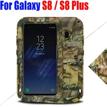 Чехол LOVE MEI камуфляж Heavy Duty Алюминий падения металла Водонепроницаемый чехол для GALAXY S8/S8 плюс S814