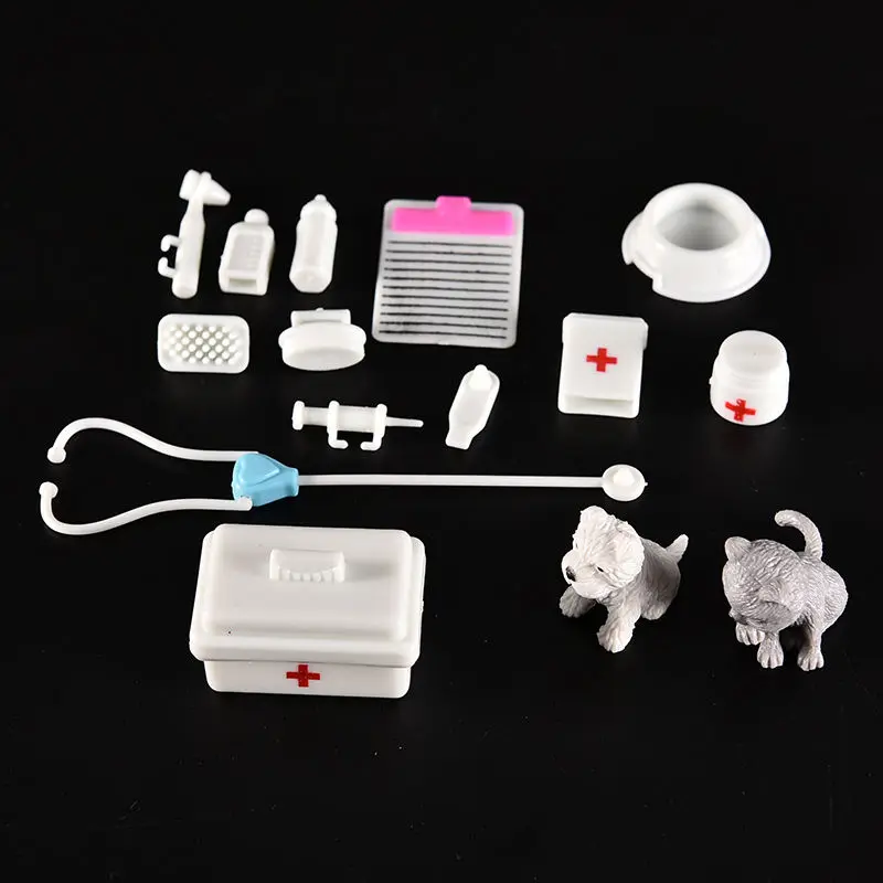 

1 Set Doctor Nurse Medical Role Plays For Barbie Mini Plastic Popular Decor Puzzle Science Educational Toy