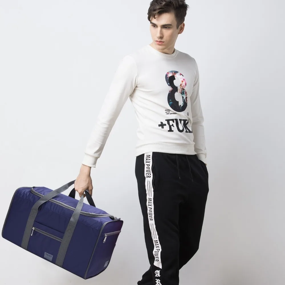 

New Arrival Protable Folding Duffel Bag Men Travelling Bag Waterproof Nylon Shoulder Travel Bag Casual Women Luggage Bag Tote