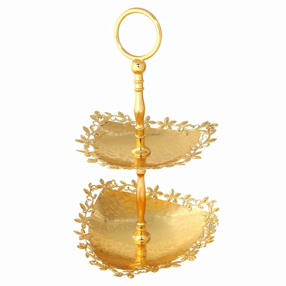 

Luxury Gold Plated Dried Fruit dish Serving Tray Metal Sliver Fruit Dish Snack Dish for Home Bar Decoration and wedding Party