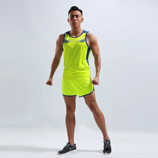High Quality Running kits Men Sport Racing Suits Athletics Marathon suits Breathable Track and