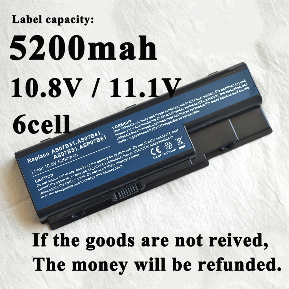 

6cell laptop Battery AS07B31 AS07B41 AS07B51 AS07B61 AS07B71 AS07B72 AS07B42 AS07B52 AS07B32 AS07BX1 ICK70 ICW50 ZD1