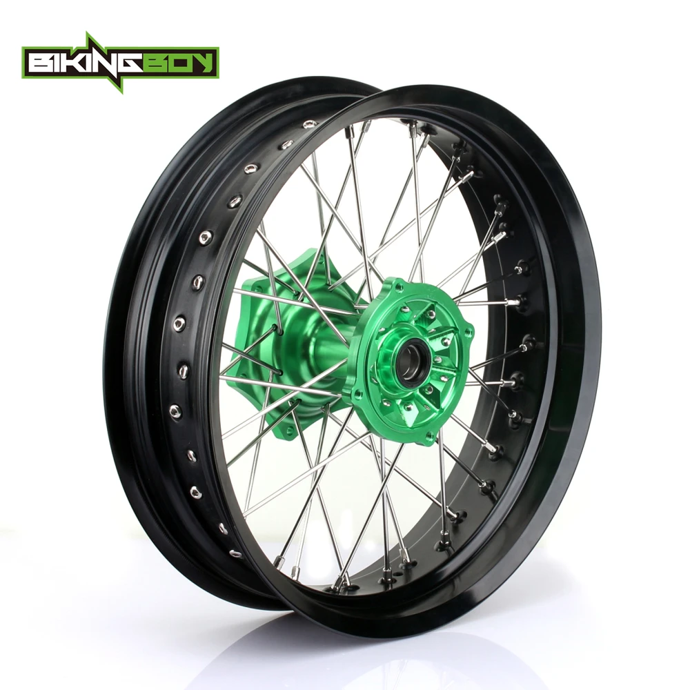 BIKINGBOY переднее заднее 3 5 4 25 17 &quotколесо для супермото обода ступицы KAWASAKI KX 125 250 06 13