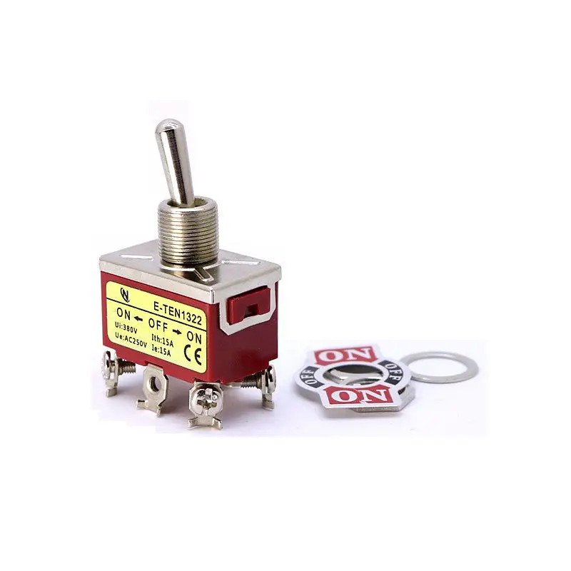1PCS Toggle Switch 6 Pin ON OFF ON Rocker Switch 250V 15A Hole Size