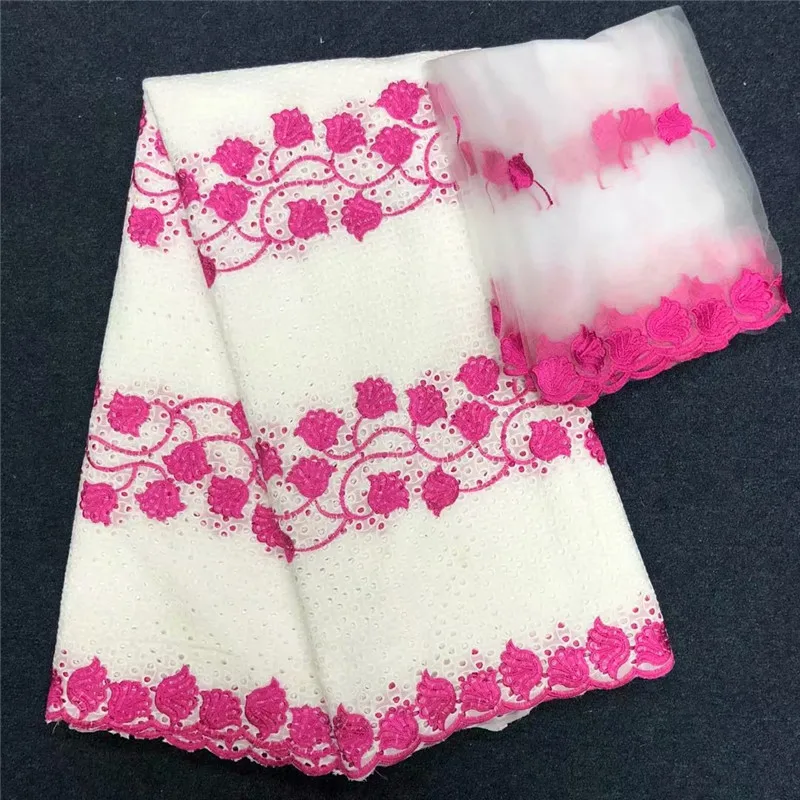 

TL!100% Cotton Swiss lace fabric heavy embroidered beaded French African lace fabrics high quality Swiss voile lace ! J110909