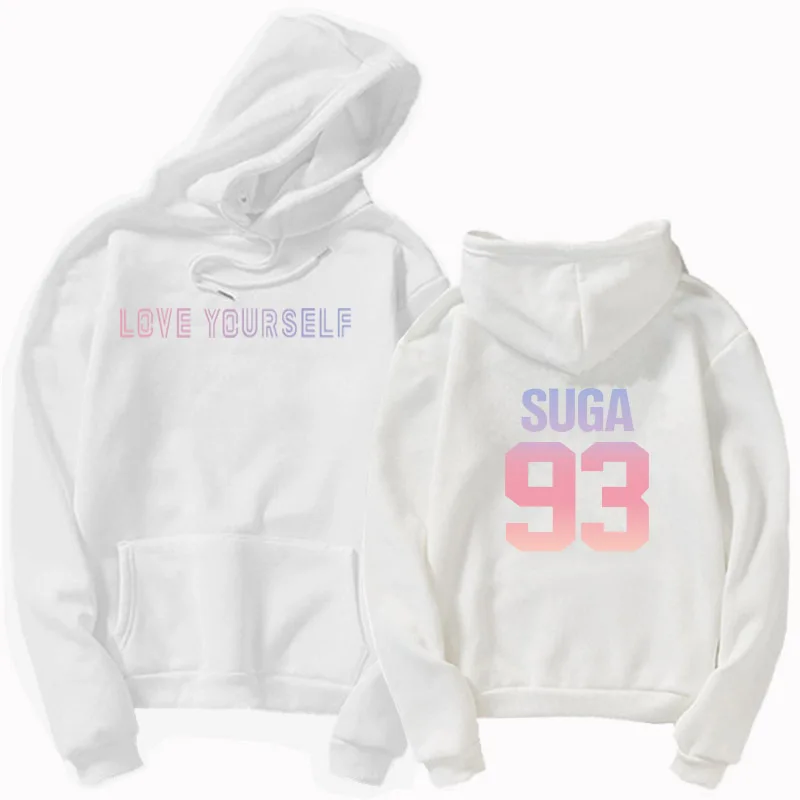 Suga 93 толстовки jungshake hoody Bangtan loveyouself Корейская популярная группа Топ Fashion Kpop