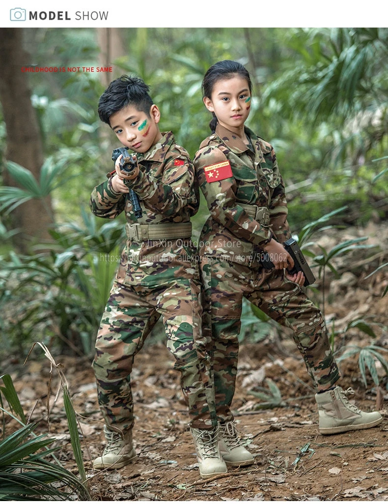 Новые детские камуфляж CP Camo девочка и мальчик спецназ Спортивная одежда на открытом воздухе CS бороться Косплэй