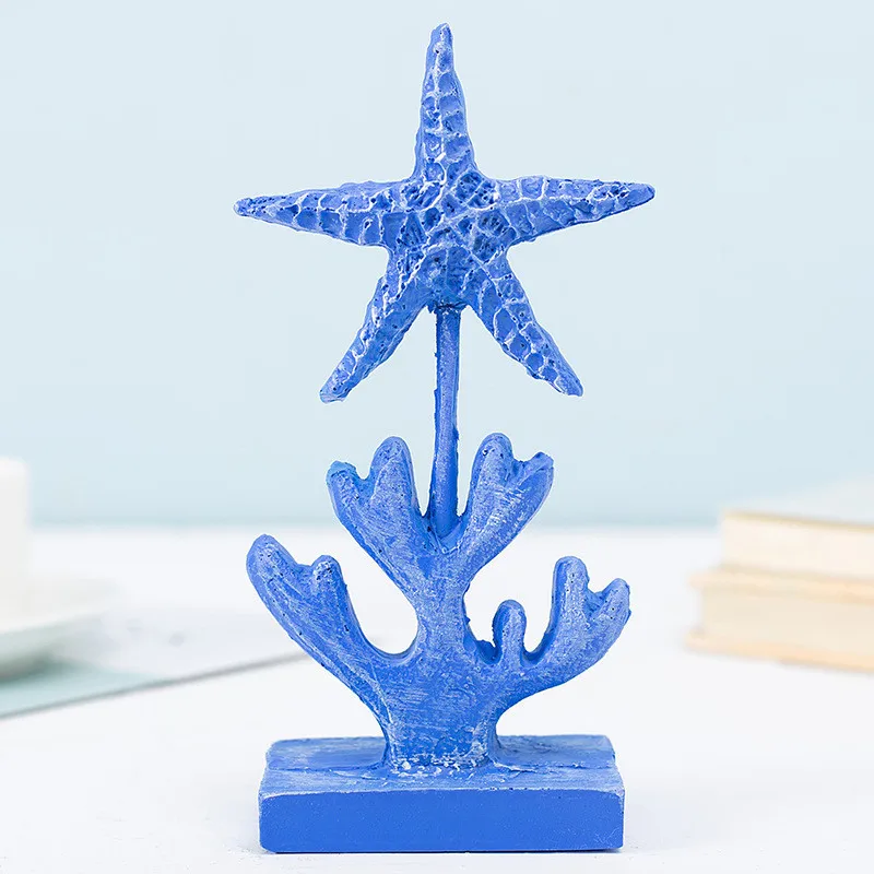 Mediterranean style resin starfish hippocampus scallop tabletop decoration home decoration wine cabinet set decor props