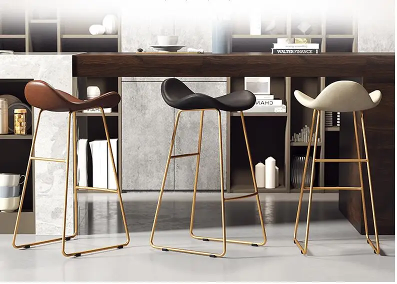 Nordic bar chair creative modern minimalist bar stool front seat leisure tea shop coffee shop high chair Nordic bar chair creative modern minimalist bar stool front seat leisure tea shop coffee shop high chair