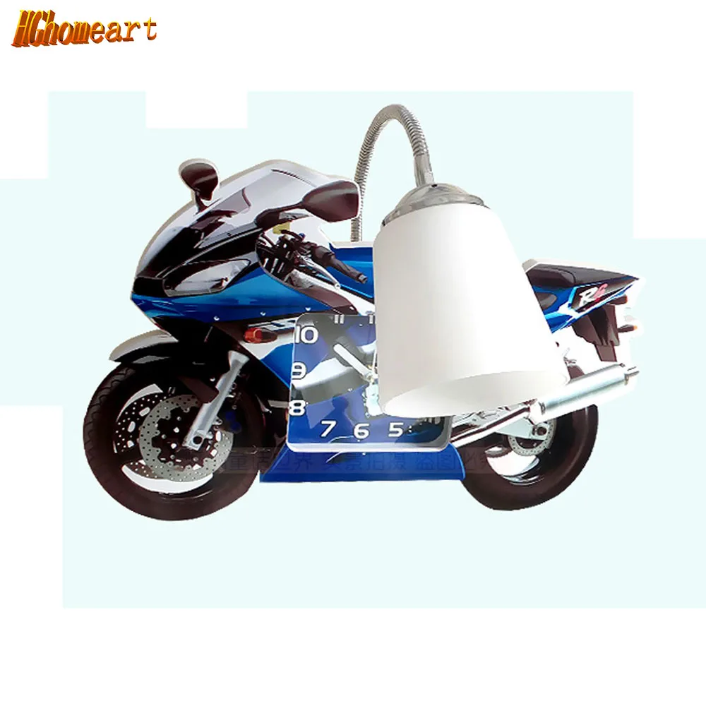 

Fashion Wall Lamp LED Motorcycle Lights Aisle Room Bedroom Wall Clock Decoration Attic Home Lighting Wall Mounted Light