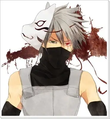 Full Face Hand Painted Naruto Hatake Kakashi Anbu Costume Masks