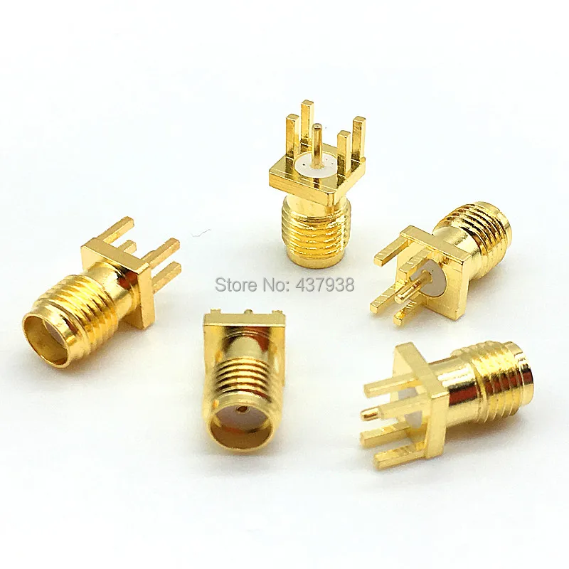 10 PCS USA Seller SMA Female Solder Edge 1.6mm PCB Mount RF Connector