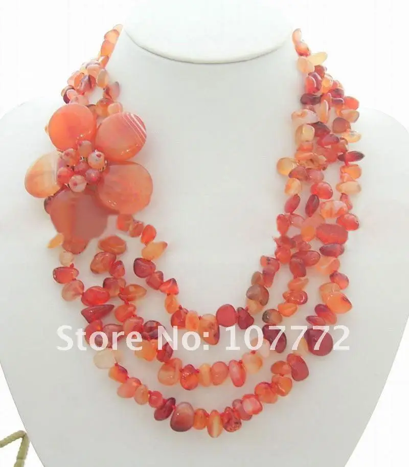 3 strands Carnelian Necklace