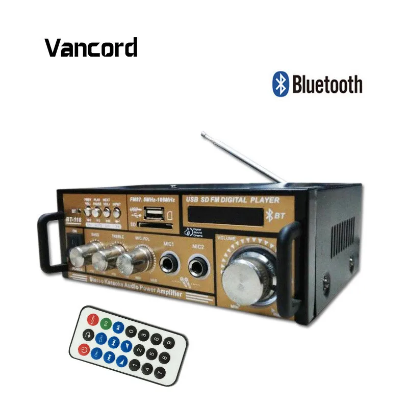 Hi Fi Bluetooth Receiver Power Sound Amplifier USB FM SD