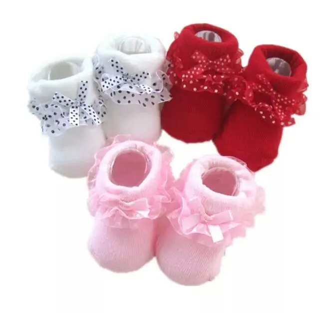 Детские носки милые носки-пачки для маленьких девочек кружевные носки с рюшами для новорожденных хлопковые короткие носки
