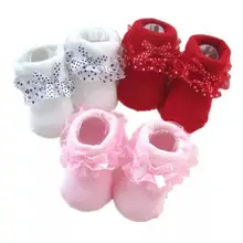Детские носки милые носки-пачки для маленьких девочек кружевные носки с рюшами для новорожденных хлопковые короткие носки