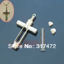 100 шт/партия крест флакон кулон Шарм Кулон для рисового искусства ювелирные изделия на День святого Валентина