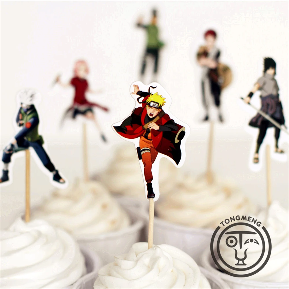 24 Pieces Anime Japon Uzumaki Naruto Hatake Kakashi Haruno Sakura Barre De Bonbons Gateau Topper Choix Bebe Douche Enfants Fete D Anniversaire Approvisionnement Aliexpress