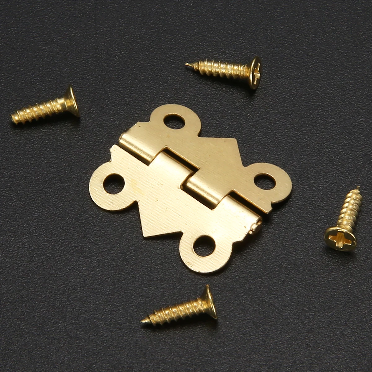 10pcs Mini Iron Butterfly Hinges Cabinet Drawer Door Jewelry Box DIY Hinge Furniture Hardware Tool +Screws Mayitr