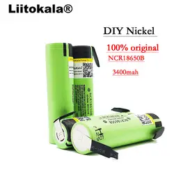 2018 8 шт LiitoKala 100% Новый оригинальный NCR18650B 3,7 v 3400 mah 18650 литий-Перезаряжаемые Батарея сварки Никель листовые батареи