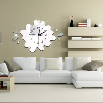 

3D Water Drop Shape DIY Wall Mirror clock Sticker,DIY Acrylic Mirror Wall Clock Decal&Murals For Home Decoration