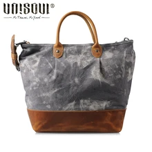 UNISOUL Casual Canvas Handbag for women high quality Vintage Shoulder bags Patchwork Bobos bag Personalized Printing Canvas bag