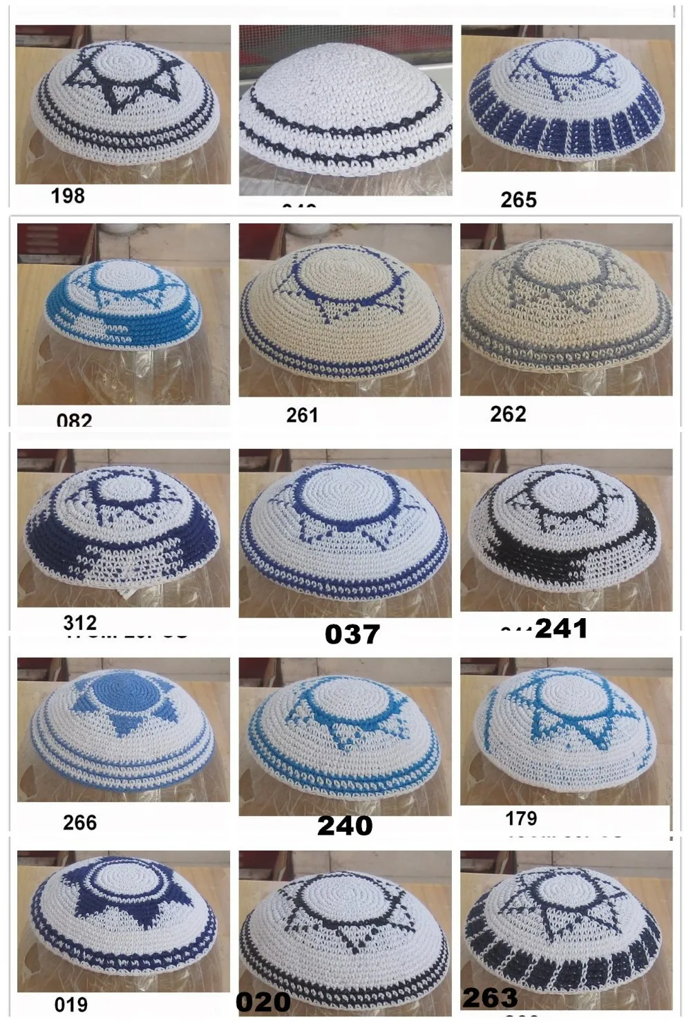 Ручная вязка YARMULKE KIPPAH DAVID STAR