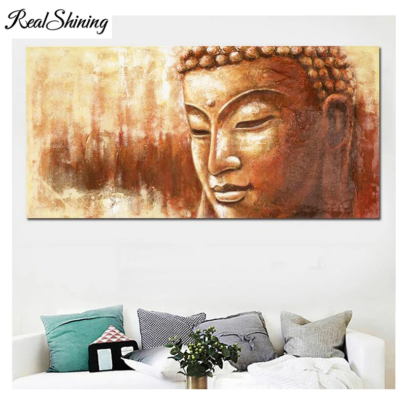 

Large Buddha Head Full Square/round Drill 5d diy diamond painting cross stitch Diamond Embroidery Mosaic Home Decor FS3823