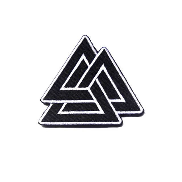 Мифологический скандинавский значок аппликация для рюкзака куртки Valknut Odin Viking