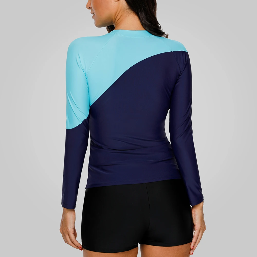 Charmleaks Women Long Sleeve Rashguard Swimwear Surfing Top Swimsuit Rash Guard UPF 50+ Running Shirt Biking Shirts