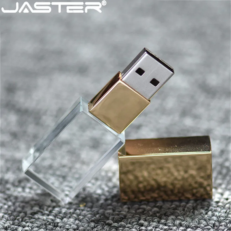 JASTER Crystal usb 2,0 палочки 3d печать логотип на заказ 4 ГБ 16 ГБ флеш-накопитель 32 Гб 64 Гб прозрачное стекло(более 10 шт. бесплатный логотип