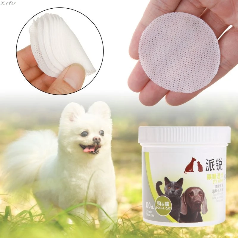 

100PCS/Set Pet Eye Wet Wipes Cat Dog Tear Stain Remover Gentle Non-intivating Cleaning Wipes Grooming Cleaning Paper Towels