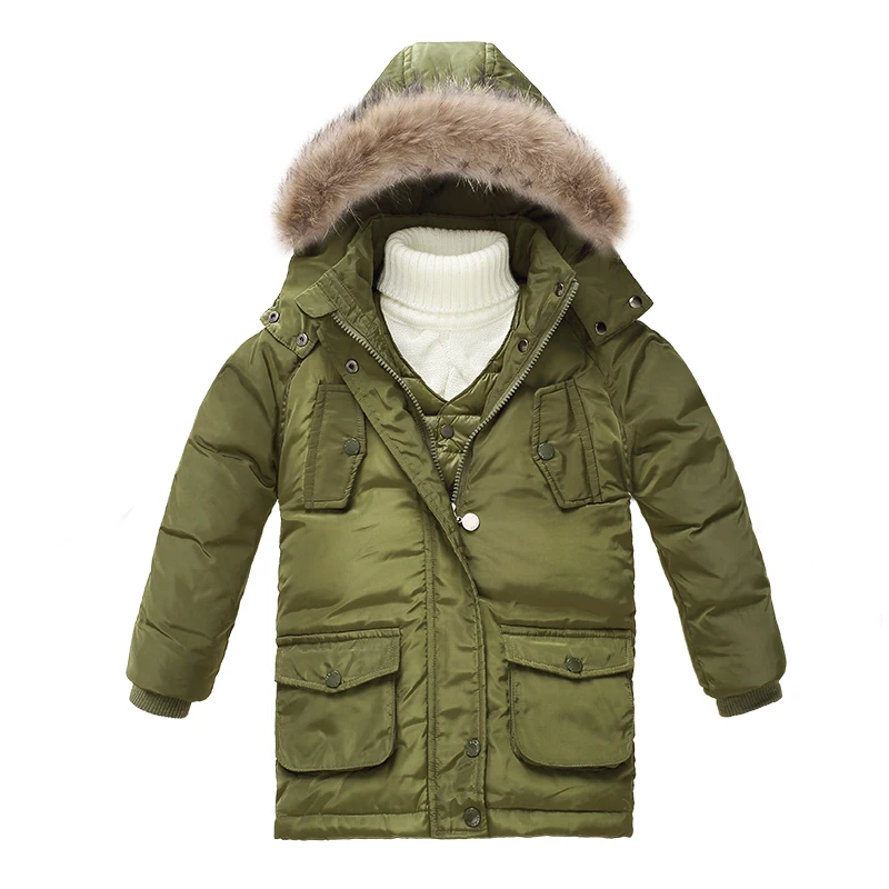 Children two piece vest jacket Winter Children Girls Warm Down Parkas Children Long waterproof Outerwear Coat
