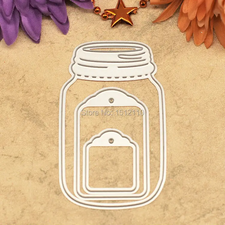 

Wishing Bottle Metal Die cutting Dies For DIY Scrapbooking Photo Album Decorative Embossing Folder Stencil Die Cut KW670601