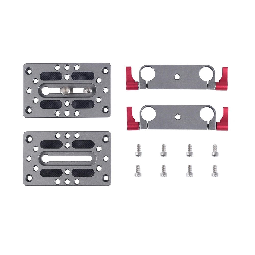 Монтажная пластина для камеры штатив монопод Монтажная пластина с 15 мм стержневыми зажимами Railblock для стержневой опорной рейки DSLR камера Rig