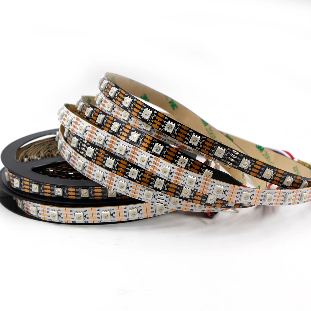 

1m/4m/5m LED Strip light WS2813 (Dual-signal wires) Programmable Individual Addressable RGB 5050 WS2812B Updated Smart Tape lamp