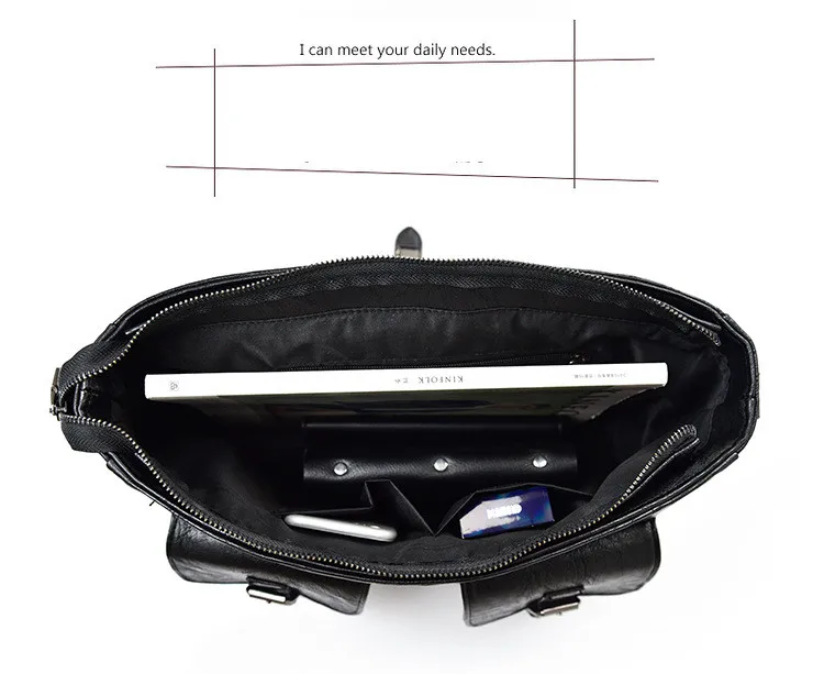 Мужской портфель, Высококачественная кожаная сумка для ноутбука, Мужская большая емкость, портфельная сумка, деловая сумка, мужская сумка