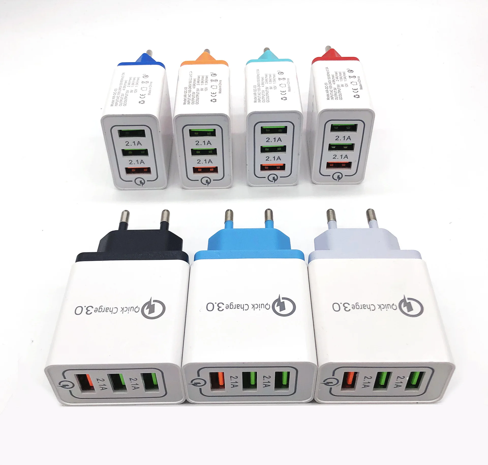 Универсальное быстрое зарядное устройство USB 18 Вт 3 0 5 в 3A для Iphone 7 8 EU US Plug быстрая