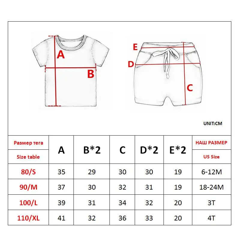 Conjunto de Roupas Topo + Azul Criança Menino Menina Verão Rabanete Impresso Escuro Shorts Bebê Casual Bonito Impressão Camisa Roupas Meninos Terno 2 High Quality Mamãe e Bebê