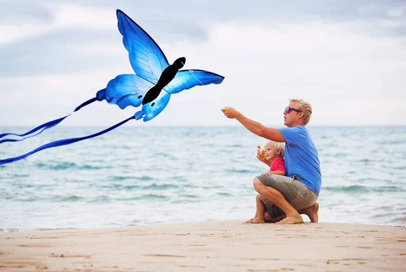 Strong Butterfly With  Long  Tail!Huge Beginner Kites for Kids And Adults 55-Inch Come With String And Handle 6