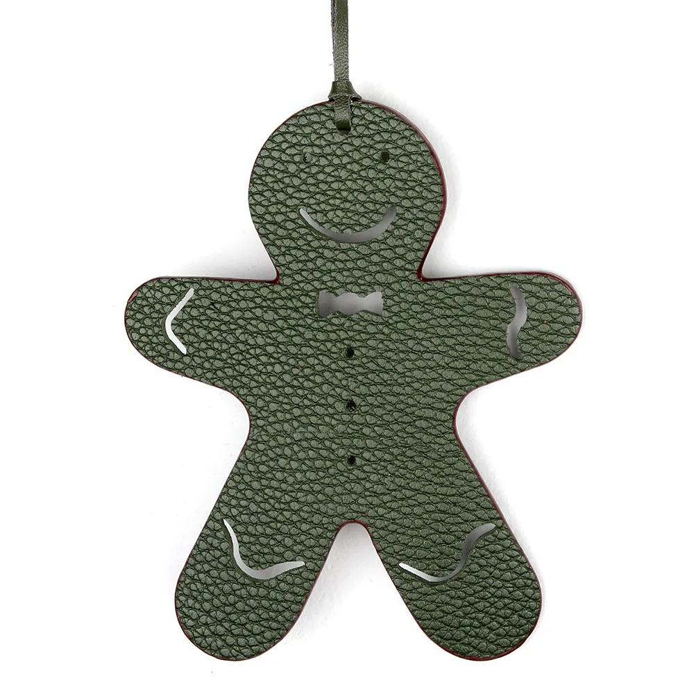 Famous Brand Designer Fashion Cute Gingerbread Man Faux PU Leather Keychain For Women Girls Bag Charm Backpack Pendant|Брелоки| |
