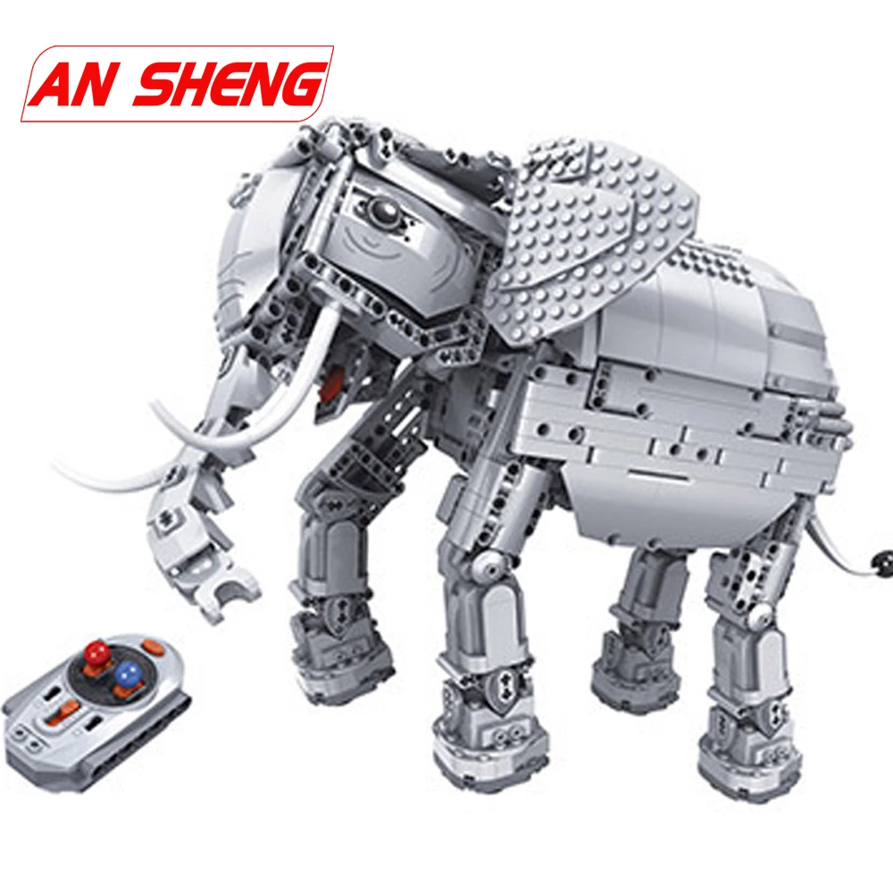 

1542pcs Creative RC Remote Control Elephant Animal Electric Building Blocks Model Bricks Compatible Legoes Toy for Children Gift
