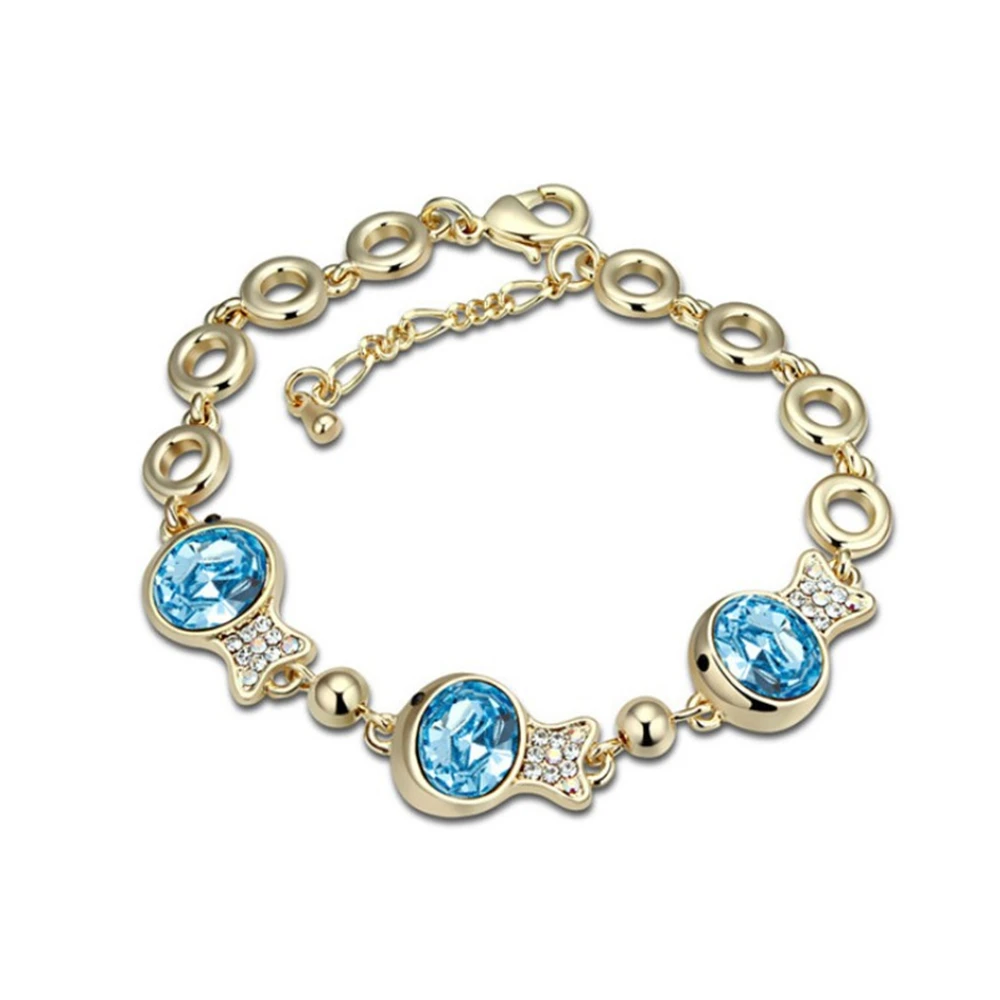 

BRT002 Gold Fish Design Elegant High-end Cubic Zirconia Charm Bracelets For Women