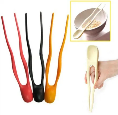

High Quality 2 in 1 Home Dual Use Long Chopsticks Novetly Children Learning Tablespoon Chopstick Tableware Pauzinhos Palillos